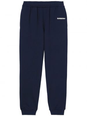 Sportovní kalhoty s potiskem Burberry modré