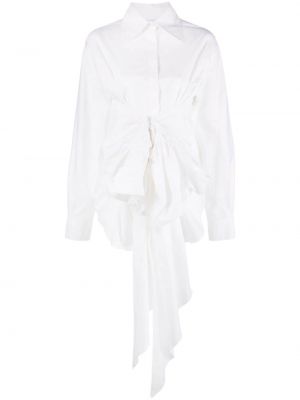 Drapiruota medvilninė marškiniai Quira balta