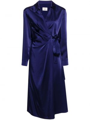 Midi obleka z lokom Claudie Pierlot modra