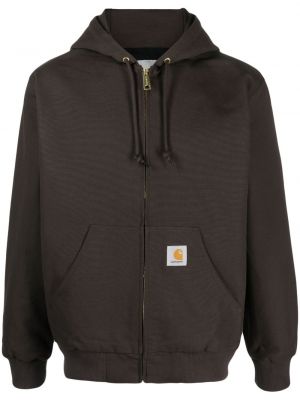 Hupullinen pitkä takki Carhartt Wip ruskea