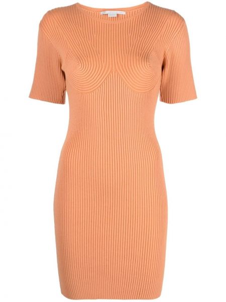 Vestido de cóctel ajustado Stella Mccartney naranja