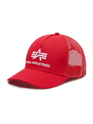 Cappello con visiera Alpha Industries rosso