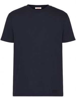 Βαμβακερή μπλούζα Valentino Garavani μπλε
