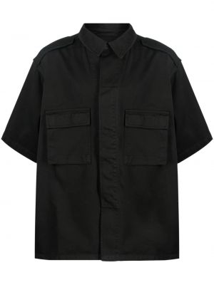 Chemise en coton avec manches courtes Heron Preston noir