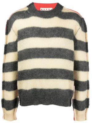 Sweter w paski z nadrukiem Marni