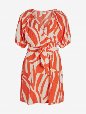 Viskózové šaty s opaskom s abstraktným vzorom Vila