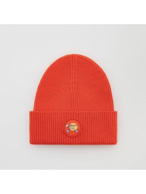 Reserved - Prążkowana czapka z wiskozą - Pomarańczowy