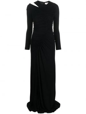 Asimetrična večernja haljina Alexander Mcqueen crna