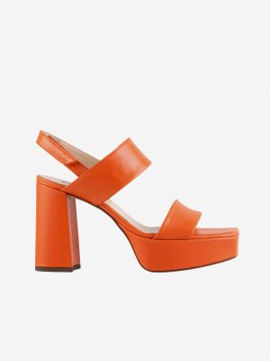 Sandale din piele cu toc cu toc înalt Högl portocaliu