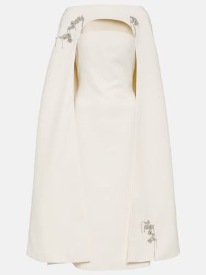Robe mi-longue Safiyaa blanc