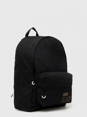 Черный рюкзак с принтом Ea7 Emporio Armani