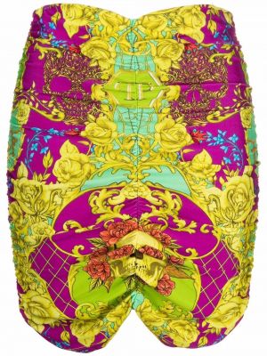Falda ajustada con estampado Philipp Plein violeta