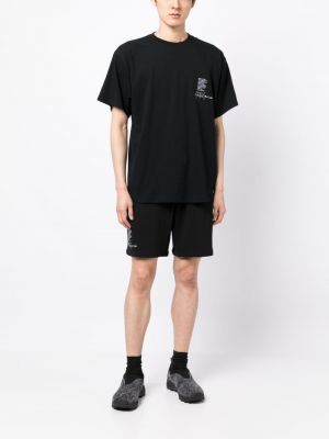 Shorts aus baumwoll mit print Yohji Yamamoto schwarz