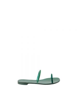 Sandały na rzep Giuseppe Zanotti zielone