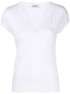 Βαμβακερή μπλούζα Dondup λευκό