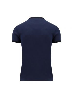 Camisa de cuello redondo Courrèges azul