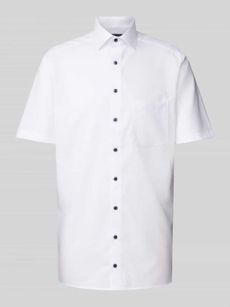Koszula w jednolitym kolorze Olymp biała