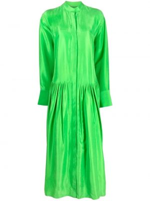 Копринена макси рокля Christian Wijnants зелено