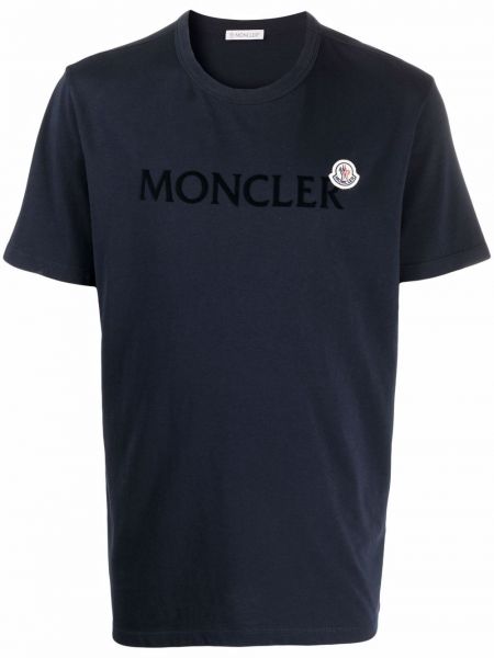Camiseta con estampado Moncler azul