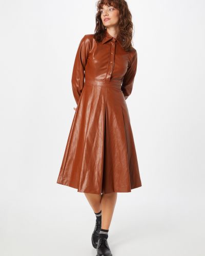 Košeľové šaty Sisley hnedá