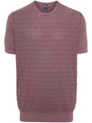 Megztas marškinėliai Fedeli violetinė