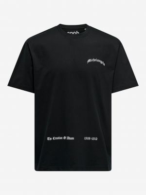 Voľné priliehavé tričko Only & Sons čierna