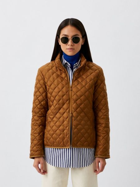 Утепленная демисезонная куртка Max Mara Leisure коричневая