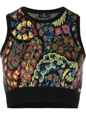 Floral crop top Etro svart