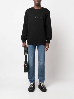 Sweatshirt mit stickerei aus baumwoll John Richmond schwarz