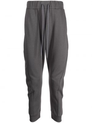 Pantaloni dritti di cotone Attachment grigio