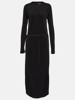 Midi haljina od jersey Jil Sander crna