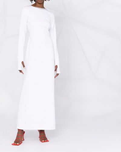 Vestido de noche con la espalda descubierta Atu Body Couture blanco