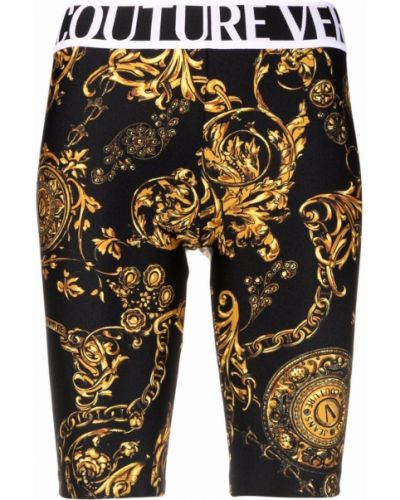 Pantalones cortos vaqueros con estampado Versace Jeans Couture negro