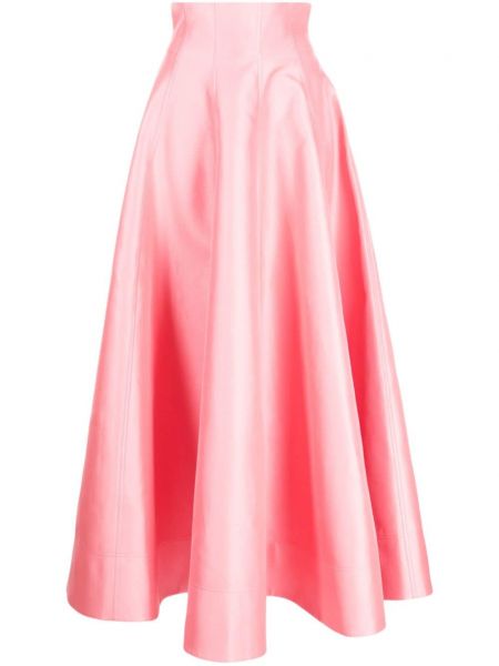 Saténové dlouhá sukně Acler růžové