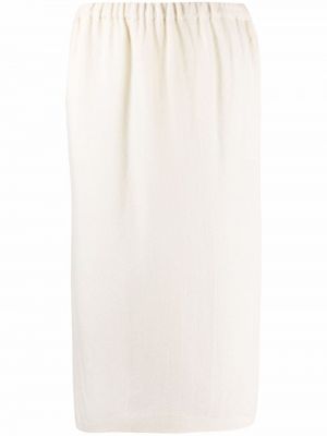 Vlněné midi sukně Comme Des Garçons Pre-owned - bílá