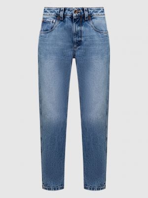 Прямі джинси з потертостями Brunello Cucinelli сині