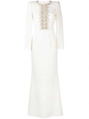 Krištáľové večerné šaty Jenny Packham biela
