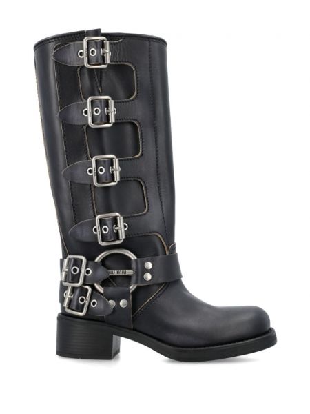 Bottines en cuir Miu Miu