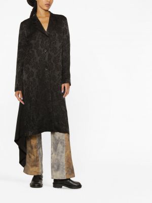 Jacquard geblümt mantel mit print Uma Wang schwarz