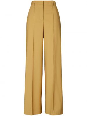 Pantaloni baggy plissettati Tory Burch giallo
