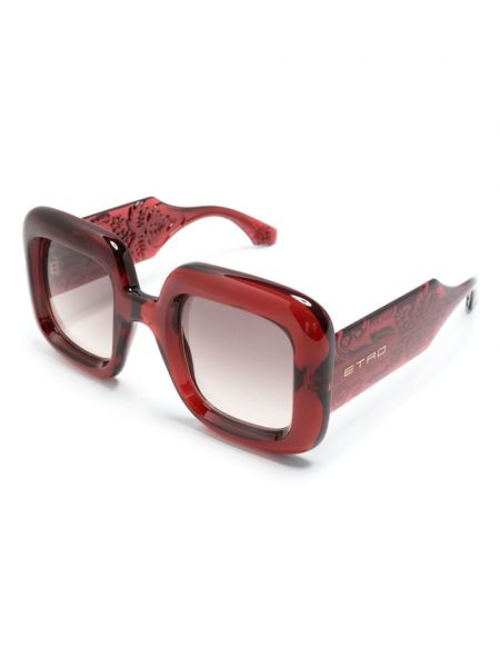 Oversize saulesbrilles Etro sarkans