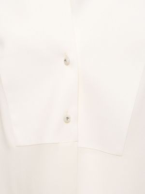 Hedvábná košile Giorgio Armani bílá