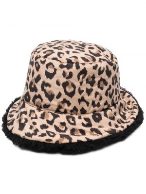 Leopardí klobouk s potiskem Yves Salomon