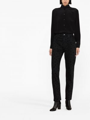 Herzmuster straight jeans aus baumwoll mit print Claudie Pierlot schwarz
