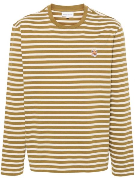 Stribet t-shirt Maison Kitsuné grøn