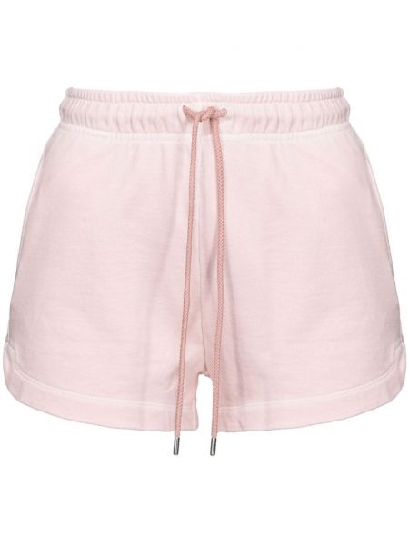 Pantaloni scurți din bumbac cu imagine Pinko roz