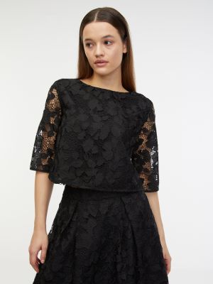 Μπλούζα με δαντέλα Orsay μαύρο