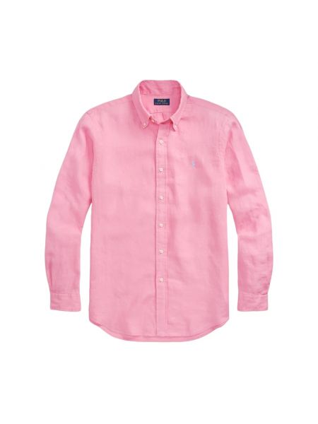 Koszula z długim rękawem sportowa Ralph Lauren różowa