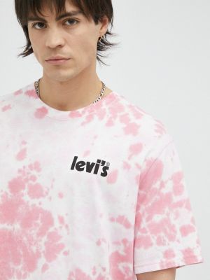 Pamučna majica s printom Levi's® ružičasta