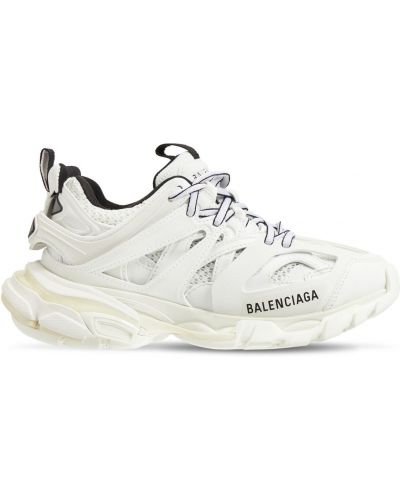 Nylonowe sneakersy z siateczką Balenciaga Track białe